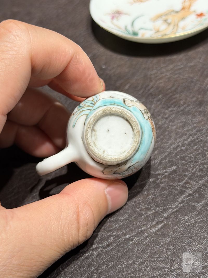 清乾隆 粉彩花鸟纹茶具一套25件 - 图89